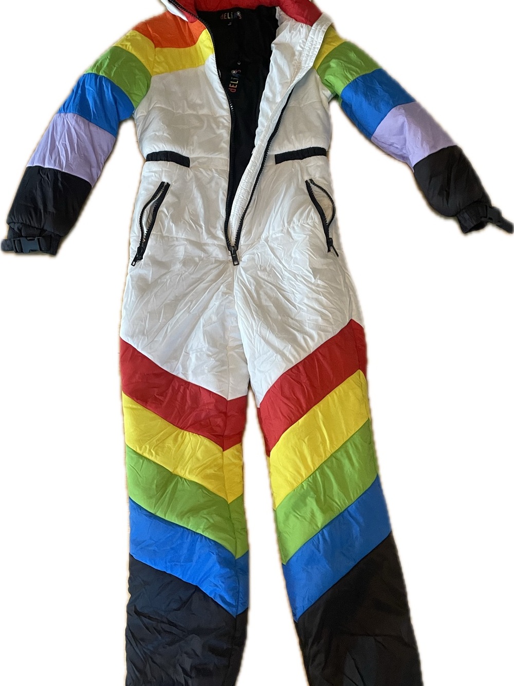 dELiA*s NWT Rainbow White Puffer Snowsuit 🌈 Size Small
